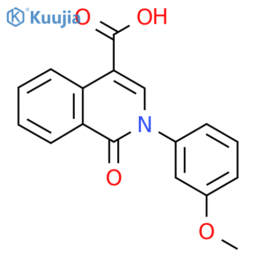 2-(3-Methoxyphenyl)-1-oxo-1,2-dihydroisoquinoline-4-carboxylic acid structure