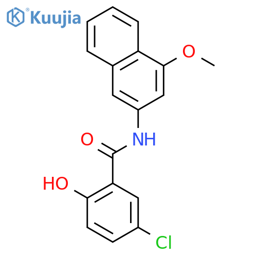 Benzamide, 5-chloro-2-hydroxy-N-(4-methoxy-2-naphthalenyl)- structure