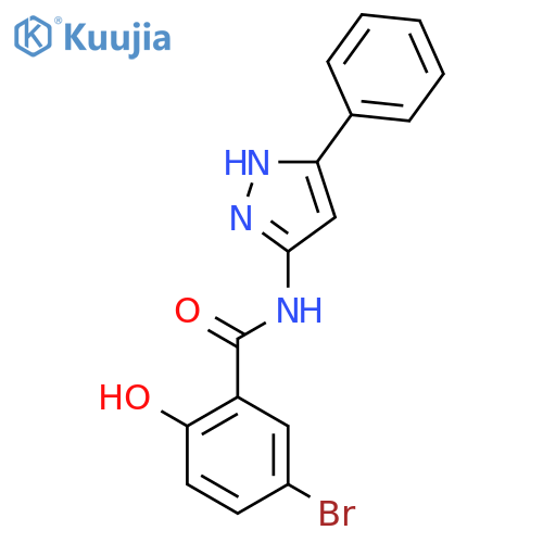 BENZAMIDE, 5-BROMO-2-HYDROXY-N-(5-PHENYL-1H-PYRAZOL-3-YL)- structure