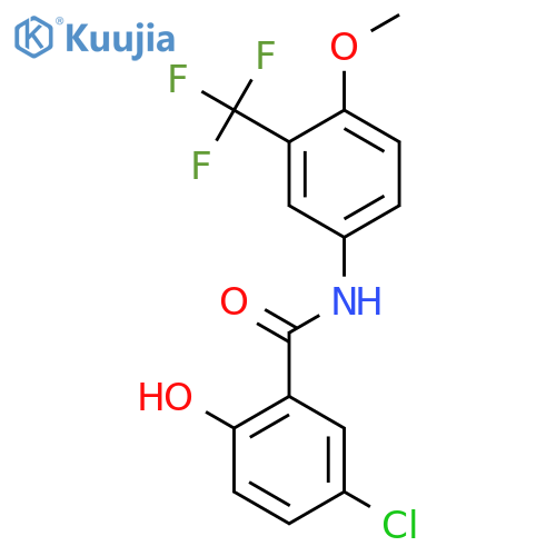 Benzamide, 5-chloro-2-hydroxy-N-[4-methoxy-3-(trifluoromethyl)phenyl]- structure