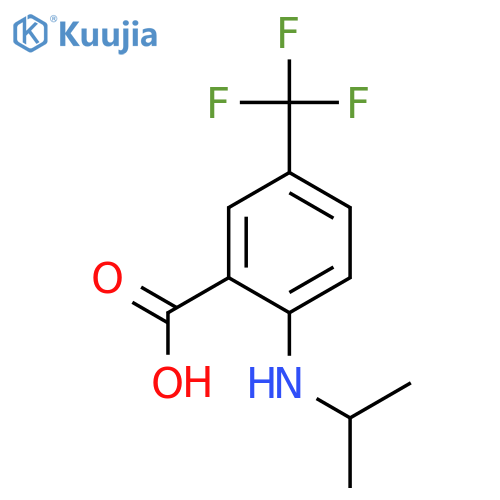BENZOIC ACID, 2-[(1-METHYLETHYL)AMINO]-5-(TRIFLUOROMETHYL)- structure