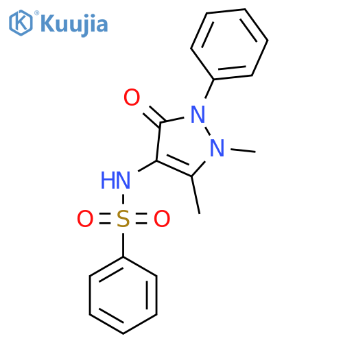 N-(1,5-Dimethyl-3-oxo-2-phenyl-2,3-dihydro-1H-pyrazol-4-yl)benzenesulfonamide structure