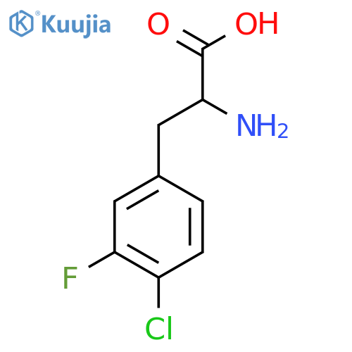 2-amino-3-(4-chloro-3-fluorophenyl)propanoic acid structure
