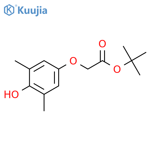 Acetic acid, (4-hydroxy-3,5-dimethylphenoxy)-, 1,1-dimethylethyl ester structure