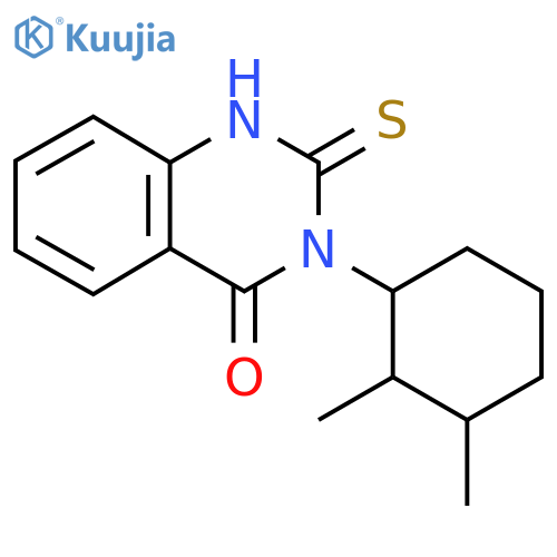 3-(2,3-Dimethylcyclohexyl)-2-sulfanyl-3,4-dihydroquinazolin-4-one structure