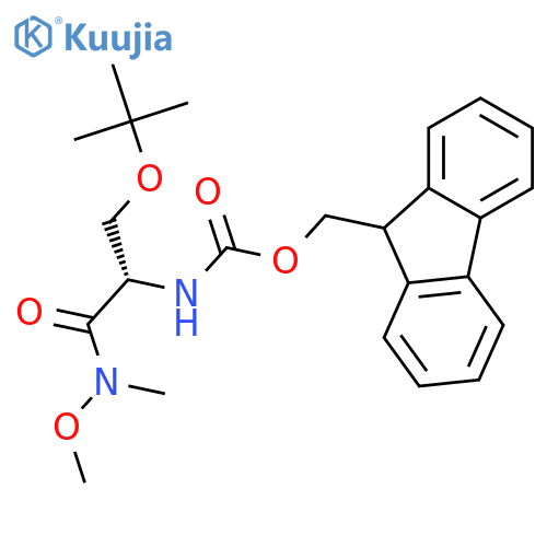 9H-Fluoren-9-ylmethyl N-(1S)-2-(tert-butoxy)-1-methoxy(methyl)carbamoylethylcarbamate structure