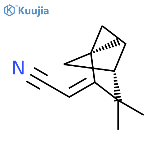 Acetonitrile, [(1R,4S)-1,3,3-trimethylbicyclo[2.2.1]hept-2-ylidene]-, (2E)- (9CI) structure