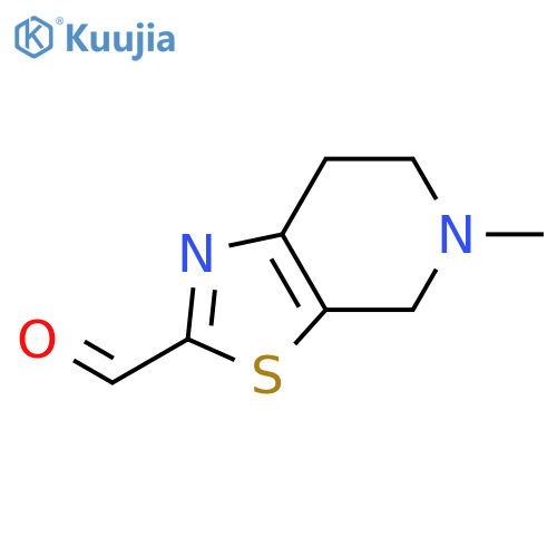 5-methyl-4H,5H,6H,7H-1,3thiazolo5,4-cpyridine-2-carbaldehyde structure