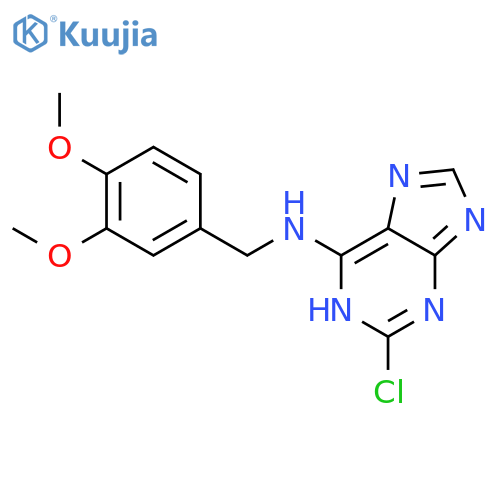 1H-PURIN-6-AMINE, 2-CHLORO-N-[(3,4-DIMETHOXYPHENYL)METHYL]- structure