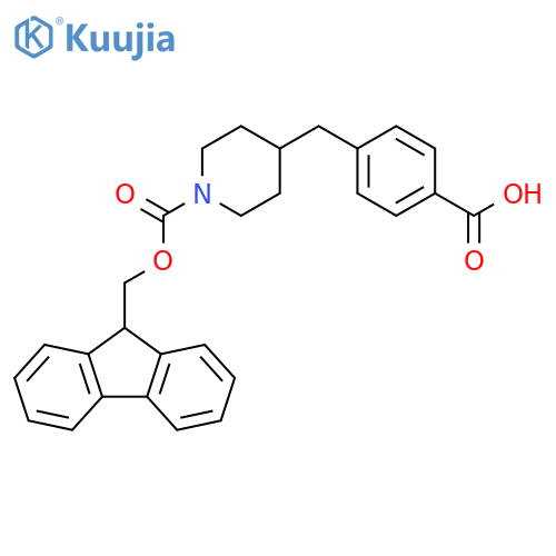 1-Piperidinecarboxylic acid, 4-[(4-carboxyphenyl)methyl]-, 1-(9H-fluoren-9-ylmethyl) ester structure