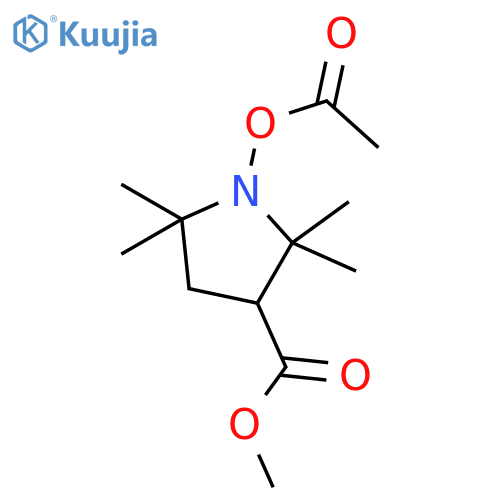 1-ACETOXY-3-METHOXYCARBONYL-2,2,5,5-TETRAMETHYLPYRROLIDINE structure