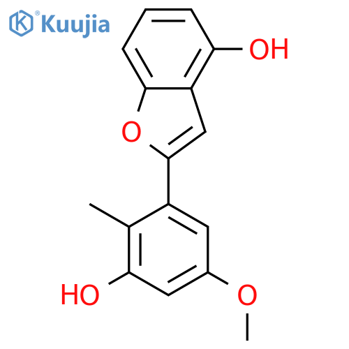 2-(3,5-Dihydroxy-2-methylphenyl)-4-hydroxybenzofuran; 5'-Me ether structure