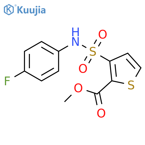 Methyl 3-([(4-fluorophenyl)amino]sulfonyl)thiophene-2-carboxylate structure