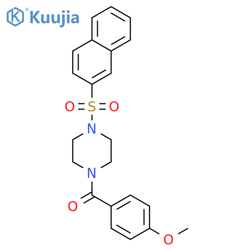 (4-Methoxy-phenyl)-[4-(naphthalene-2-sulfonyl)-piperazin-1-yl]-methanone structure
