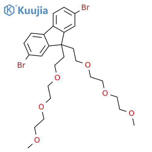 2,7-Dibromo-9,9-bis(2-(2-(2-methoxyethoxy)ethoxy)ethyl)-9H-fluorene structure