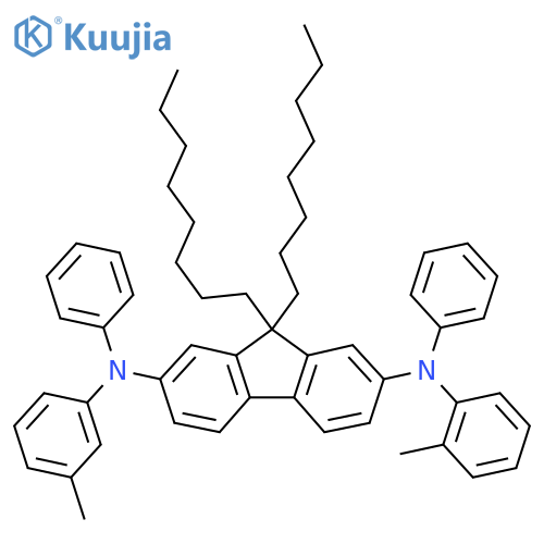 9,9-Dioctyl-n2,n7-diphenyl-n2,n7-dip-tolyl-9h-fluorene-2,7-diamine structure