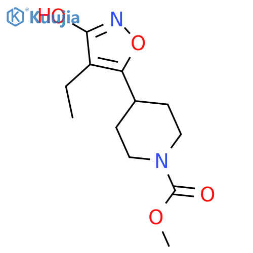 Methyl 4-(4-ethyl-3-hydroxyisoxazol-5-yl)piperidine-1-carboxylate structure