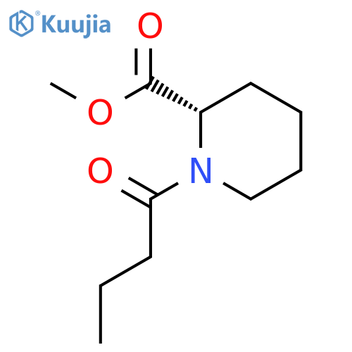 2-PIPERIDINECARBOXYLIC ACID, 1-(1-OXOBUTYL)-, METHYL ESTER, (2S)- structure