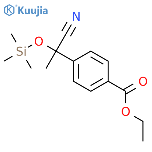 BENZOIC ACID, 4-[1-CYANO-1-[(TRIMETHYLSILYL)OXY]ETHYL]-, ETHYL ESTER structure
