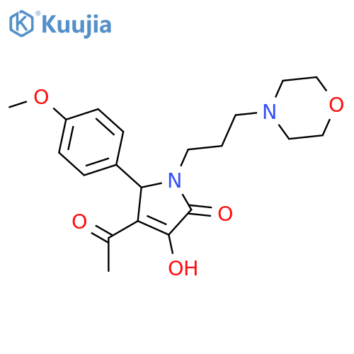 <br>4-Acetyl-3-hydroxy-5-(4-methoxy-phenyl)-1-(3-morpholin-4-yl-propyl)-1,5-dih ydro-pyrrol-2-one structure