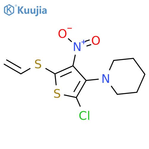 PIPERIDINE, 1-[2-CHLORO-5-(ETHENYLTHIO)-4-NITRO-3-THIENYL]- structure