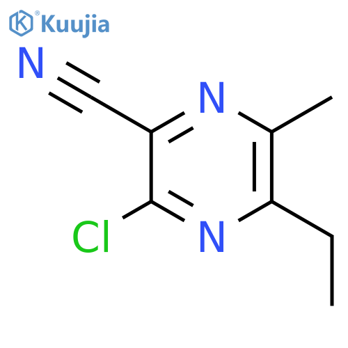 3-chloro-5-ethyl-6-methylpyrazine-2-carbonitrile structure
