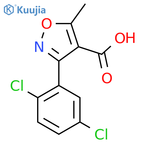 3-(2,5-Dichlorophenyl)-5-methylisoxazole-4-carboxylic acid structure