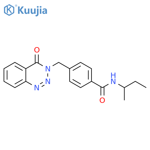 N-(butan-2-yl)-4-(4-oxo-3,4-dihydro-1,2,3-benzotriazin-3-yl)methylbenzamide structure