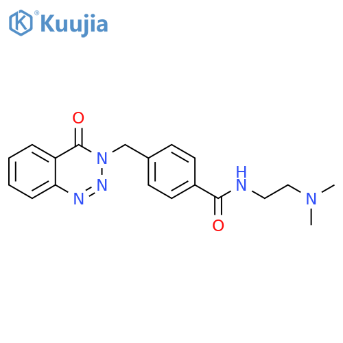 N-2-(dimethylamino)ethyl-4-(4-oxo-3,4-dihydro-1,2,3-benzotriazin-3-yl)methylbenzamide structure