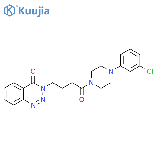 3-{4-4-(3-chlorophenyl)piperazin-1-yl-4-oxobutyl}-3,4-dihydro-1,2,3-benzotriazin-4-one structure
