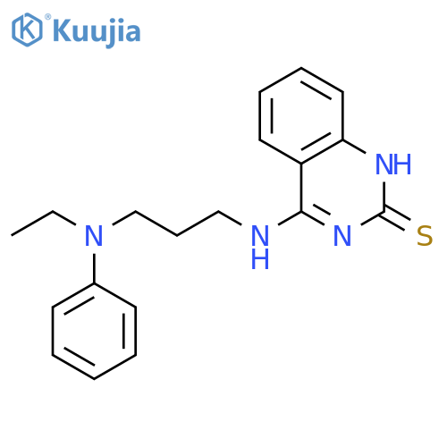 4-({3-ethyl(phenyl)aminopropyl}amino)-1,2-dihydroquinazoline-2-thione structure