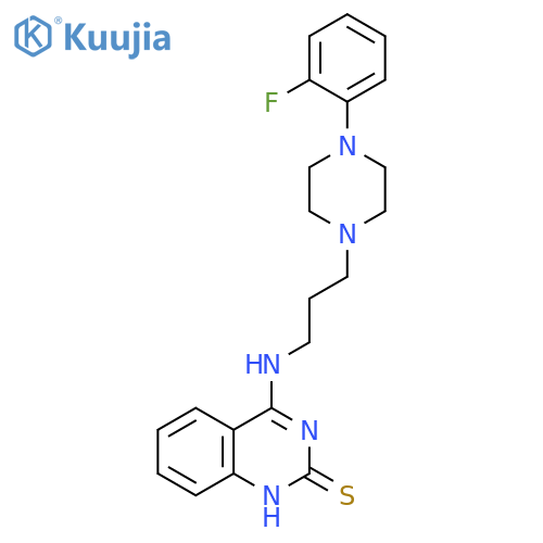 4-({3-4-(2-fluorophenyl)piperazin-1-ylpropyl}amino)-1,2-dihydroquinazoline-2-thione structure