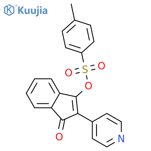 1H-INDEN-1-ONE, 3-[[(4-METHYLPHENYL)SULFONYL]OXY]-2-(4-PYRIDINYL)- structure