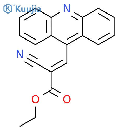 Ethyl 3-(acridin-9-yl)-2-cyanoprop-2-enoate structure