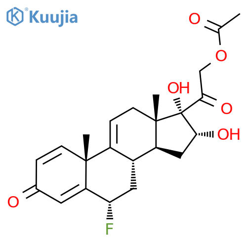 6α-Fluoro-16α,17,21-trihydroxypregna-1,4,9(11)-triene-3,20-dione 21-Acetate structure
