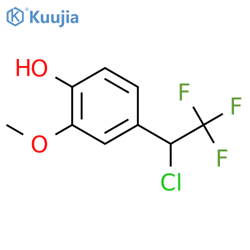 PHENOL, 4-(1-CHLORO-2,2,2-TRIFLUOROETHYL)-2-METHOXY- structure