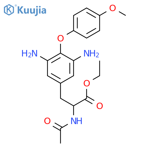 Ethyl 2-acetamido-3-(3,5-diamino-4-(4-methoxyphenoxy)phenyl)propanoate structure