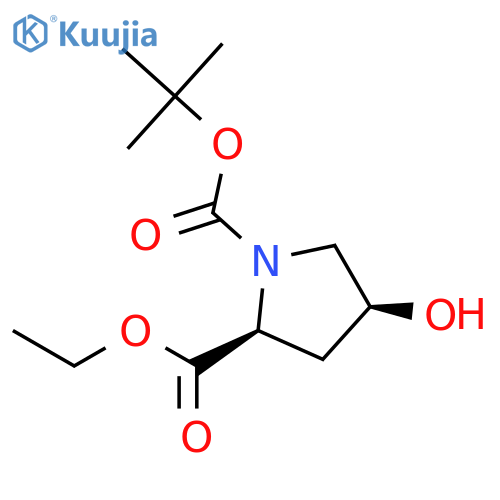(2S,4S)-1-tert-Butyl 2-ethyl 4-hydroxypyrrolidine-1,2-dicarboxylate structure
