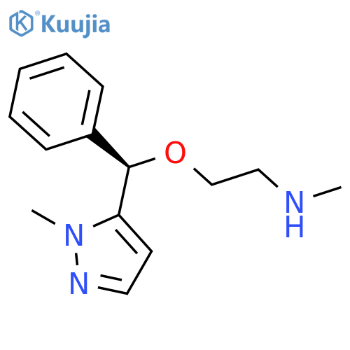 Ethanamine, N-methyl-2-[(R)-(1-methyl-1H-pyrazol-5-yl)phenylmethoxy]- structure