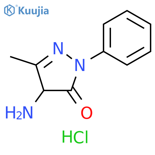 4-Amino-5-methyl-2-phenyl-2,4-dihydro-3H-pyrazol-3-one hydrochloride structure