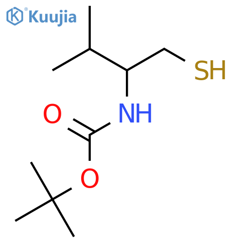 tert-butyl N-(3-methyl-1-sulfanylbutan-2-yl)carbamate structure