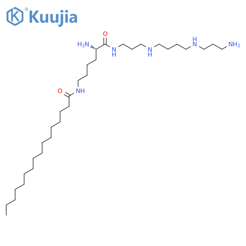 (S)-N-(5-Amino-6-((3-((4-((3-aminopropyl)amino)butyl)amino)propyl)amino)-6-oxohexyl)palmitamide structure