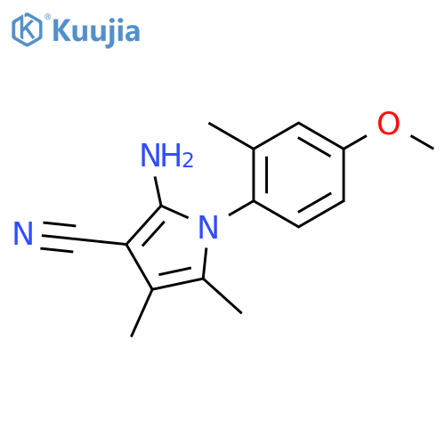 2-Amino-1-(4-methoxy-2-methylphenyl)-4,5-dimethyl-1H-pyrrole-3-carbonitrile structure