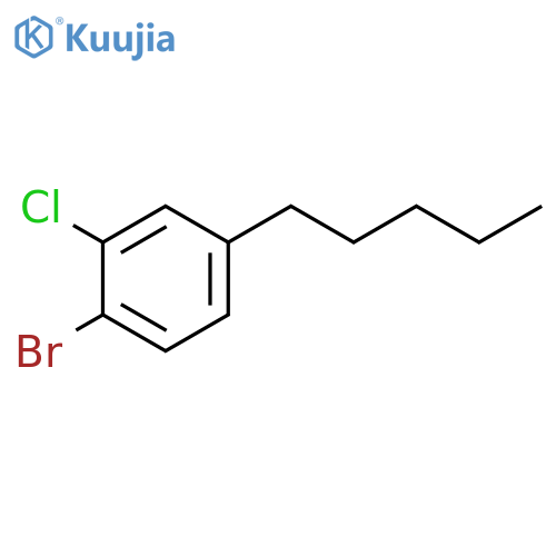 Benzene, 1-bromo-2-chloro-4-pentyl- structure