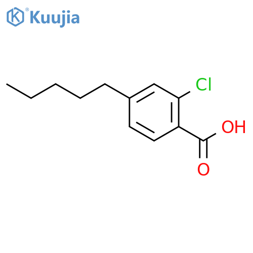 BENZOIC ACID, 2-CHLORO-4-PENTYL- structure