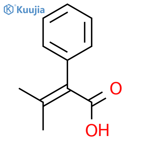 3-methyl-2-phenylbut-2-enoic acid structure