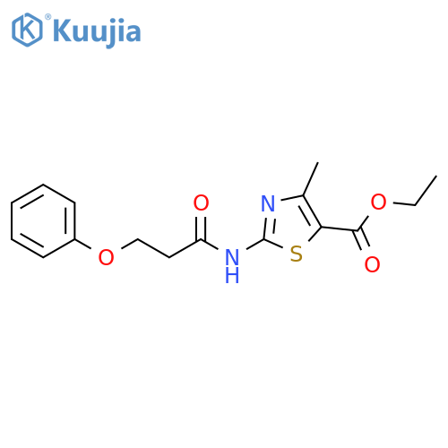 ethyl 4-methyl-2-(3-phenoxypropanamido)-1,3-thiazole-5-carboxylate structure
