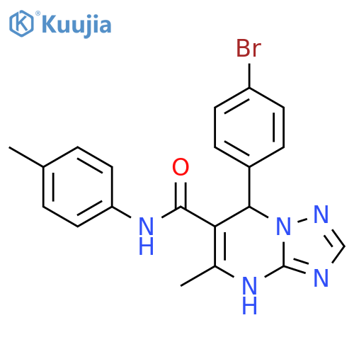 7-(4-bromophenyl)-5-methyl-N-(4-methylphenyl)-4H,7H-[1,2,4]triazolo[1,5-a]pyrimidine-6-carboxamide structure