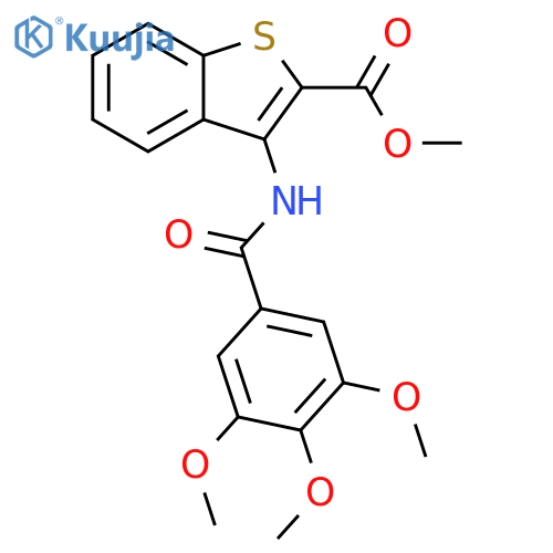 methyl 3-(3,4,5-trimethoxybenzamido)-1-benzothiophene-2-carboxylate structure
