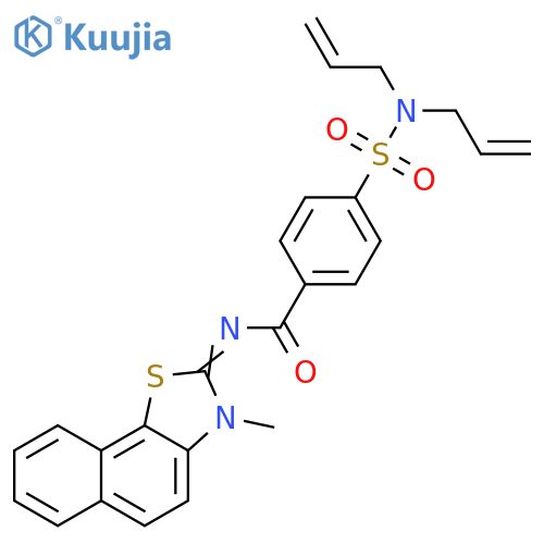 4-bis(prop-2-en-1-yl)sulfamoyl-N-(2E)-3-methyl-2H,3H-naphtho2,1-d1,3thiazol-2-ylidenebenzamide structure